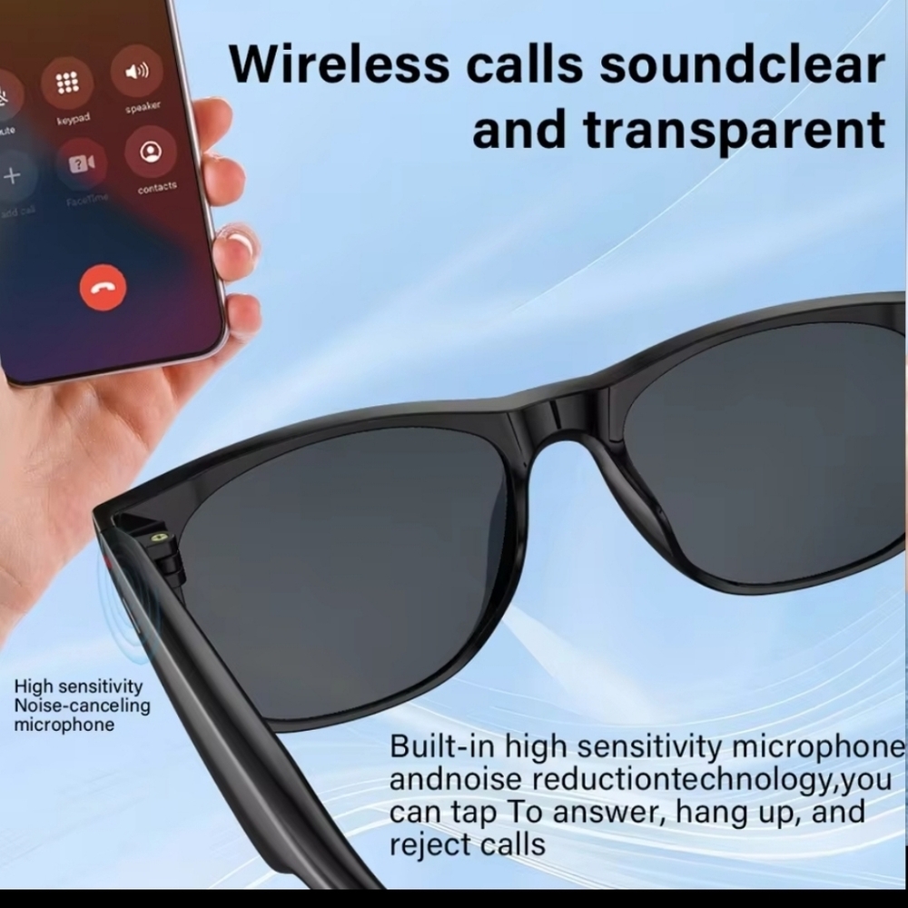 NWT Laxasfit D11 Plus Smart Audio Sunglasses Bluetooth Call Polarized - Picture 16 of 17